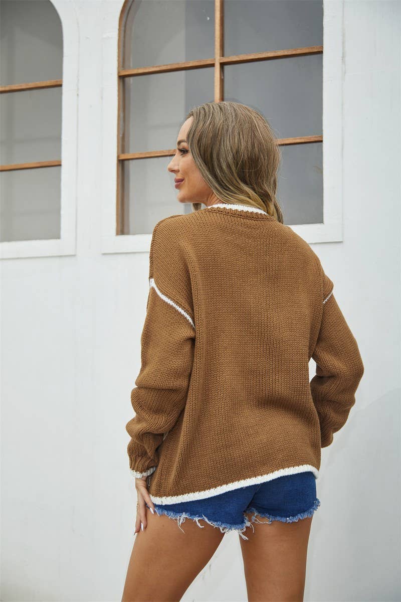 CWOSWL1685_Crew Neck Long Sleeve Pullover Sweater