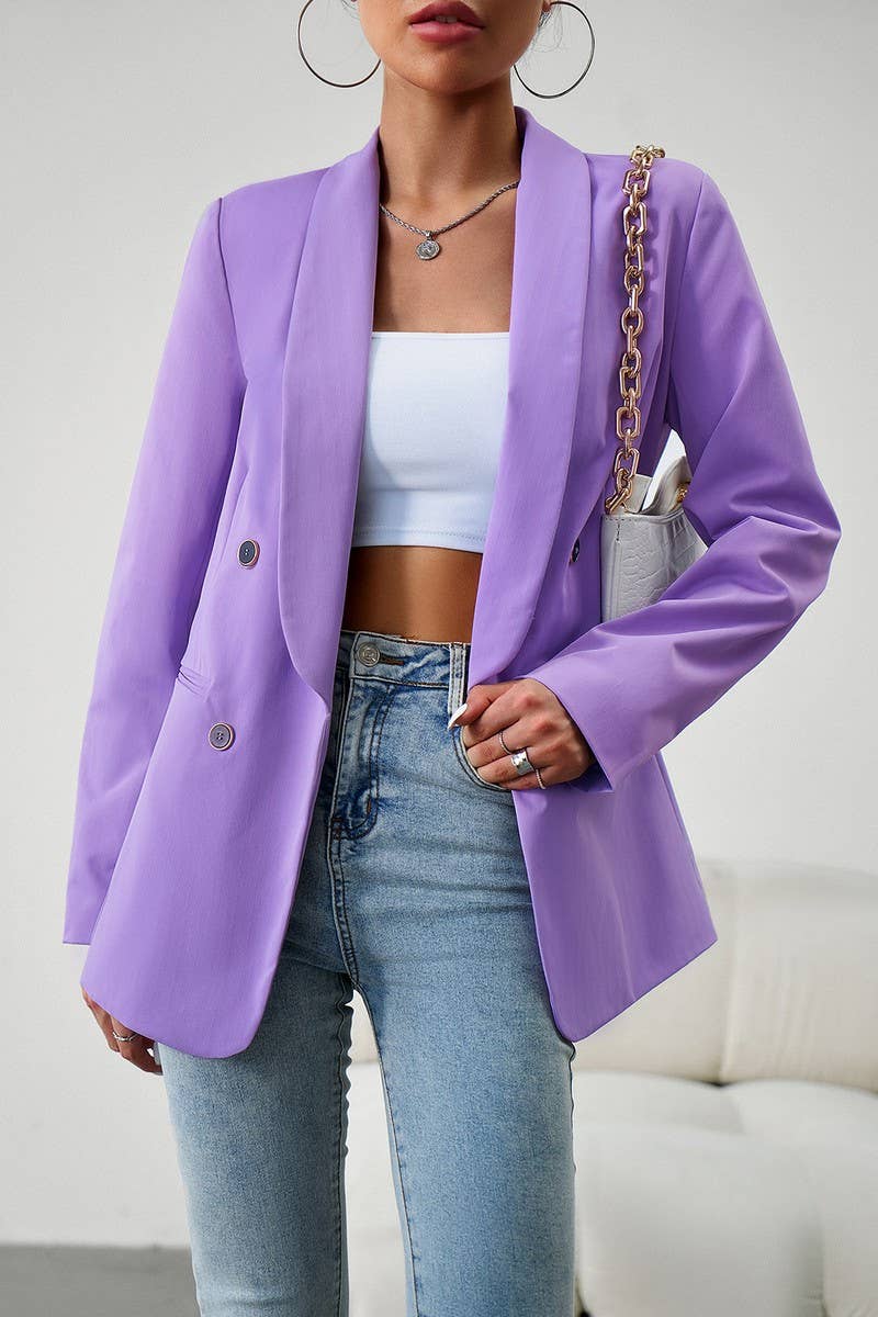 CWOCO0271_SOLID COLOR ELEGANT COMMUTER SUIT JACKET