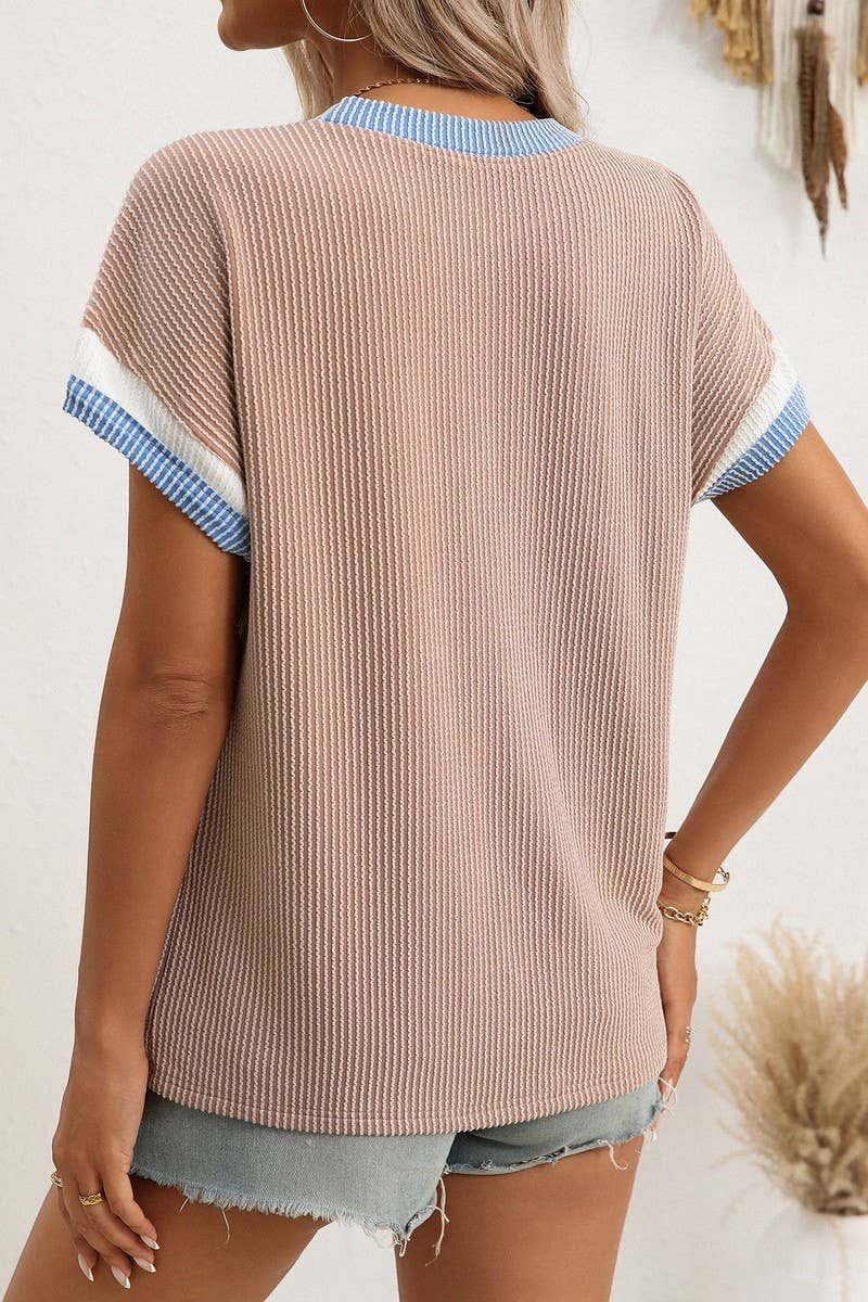 CWTBLS2256_TWISTED SEAM COLORBLOCK CREW NECK TEE