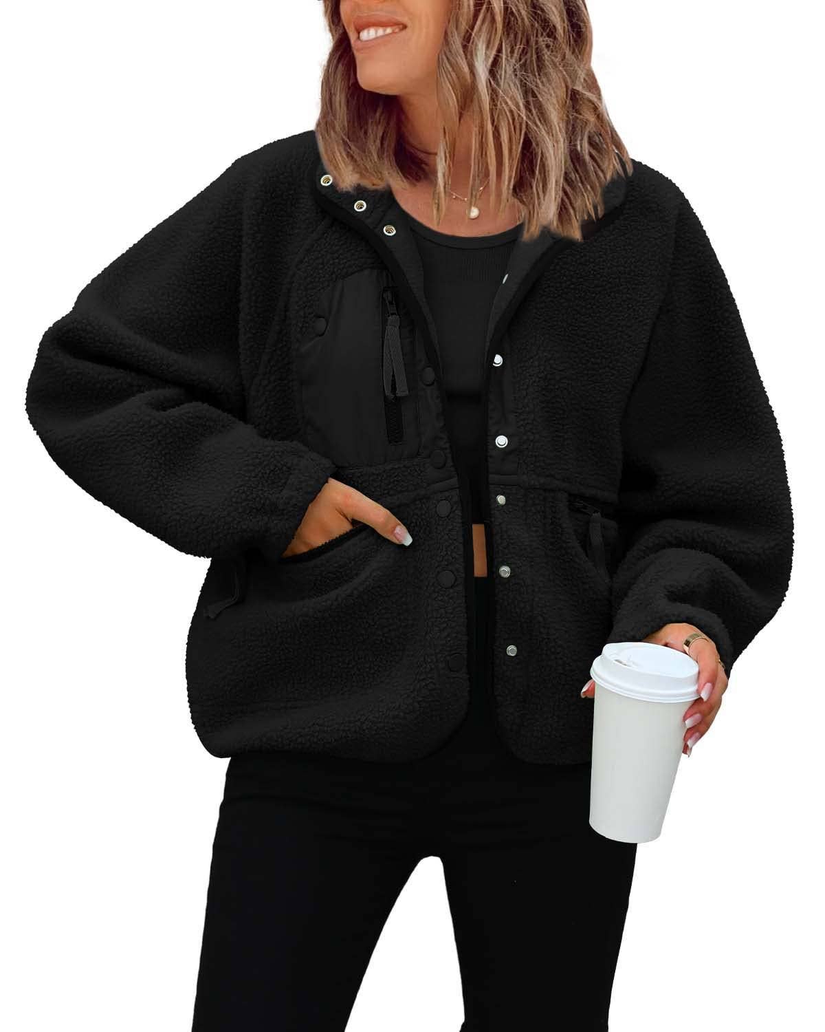 FLEECE JACKET SPORTS CASUAL HOODIE JACKET