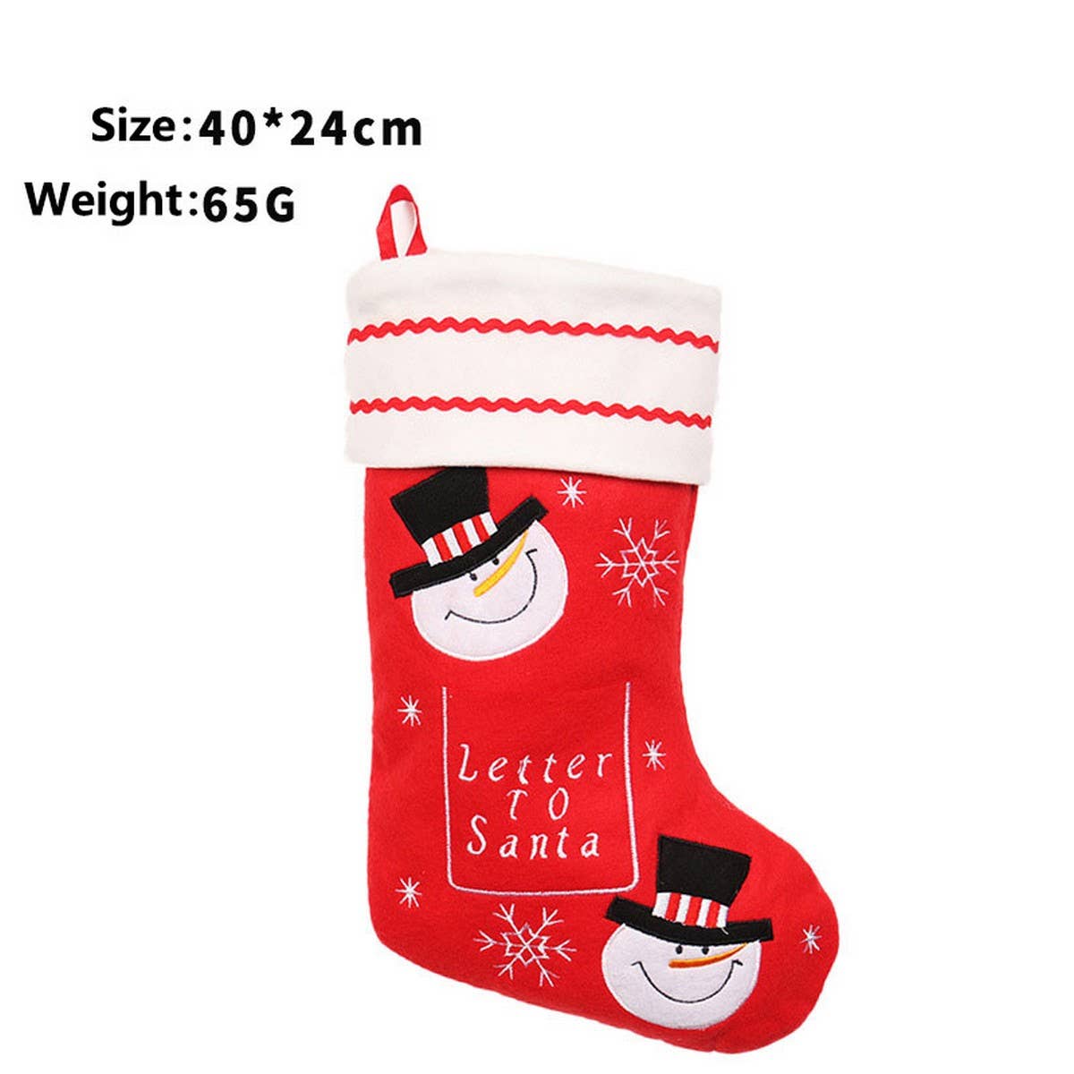 Santa Snowman Christmas Stocking Gift Bag_CWAJE05375