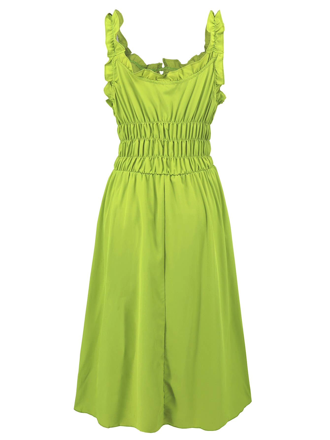 Casual Solid Color Waist-Tie Long Maxi Dress