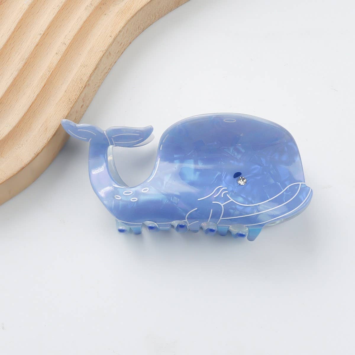 CWAHA1312_PERSONALITY BLUE WHALE SERIES HAIR CLAW CLIP