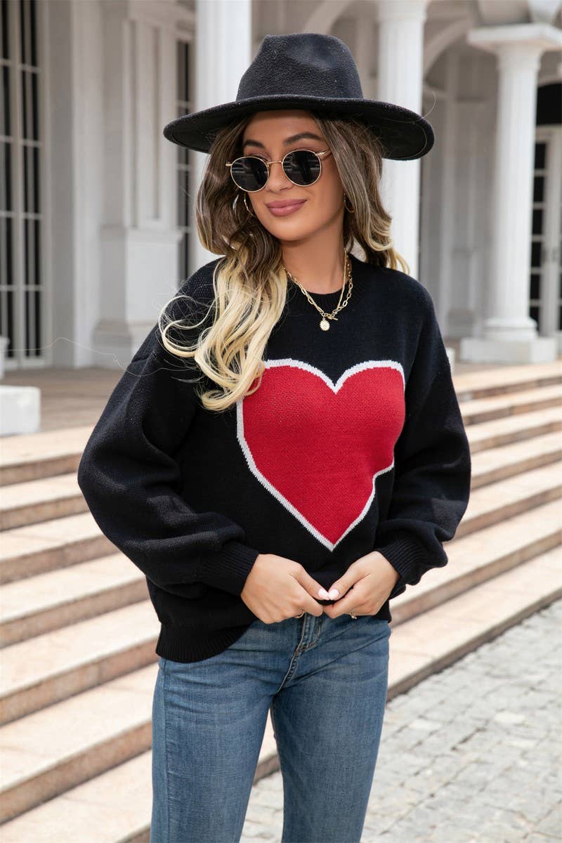 CWOSWL1677_Crew Neck Long Sleeve Pullover Sweater