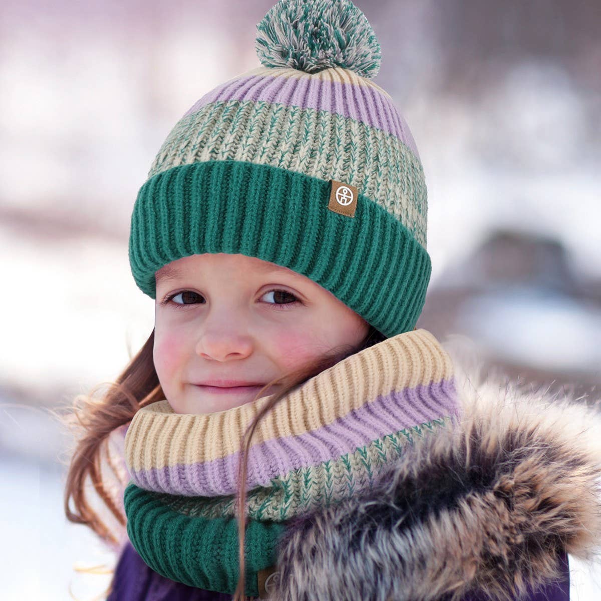 CHILDREN'S CONTRAST COLOR WARM THREE-PIECE SUIT
