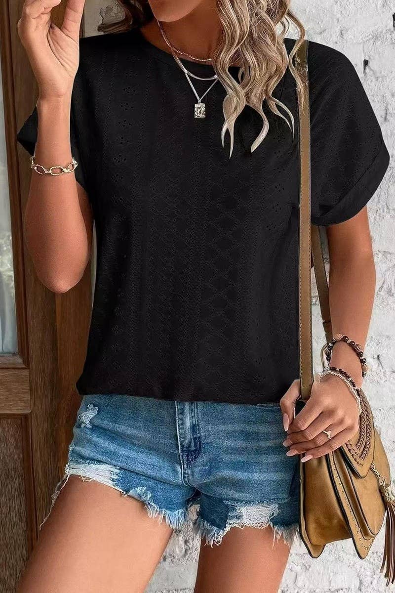 CWTTS1321_SUMMER NEW ROUND NECK LOOSE SHORT SLEEVE T-SHIRT