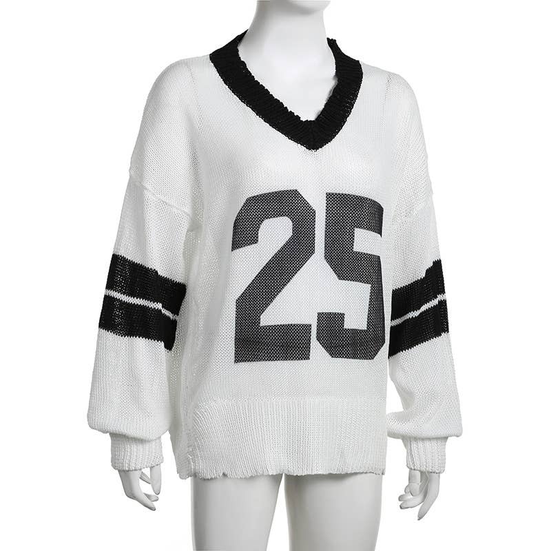 CUT-OUT V-NECK LOOSE AND LAZY CASUAL TOP