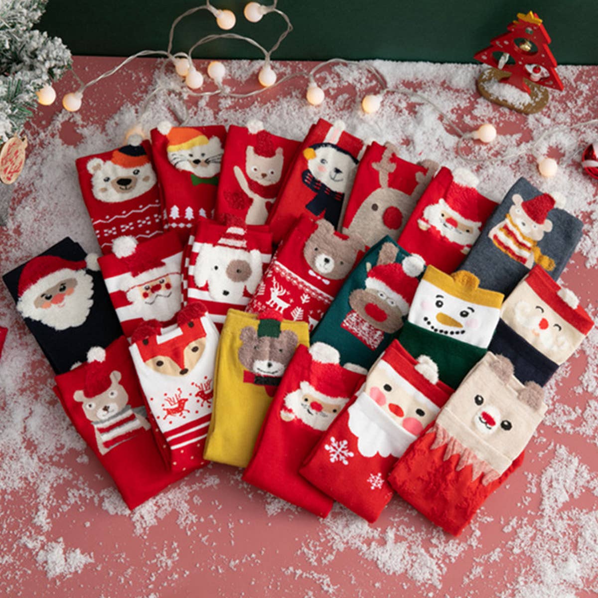 CHRISTMAS SOCKS ELK OLD MAN SOCKS