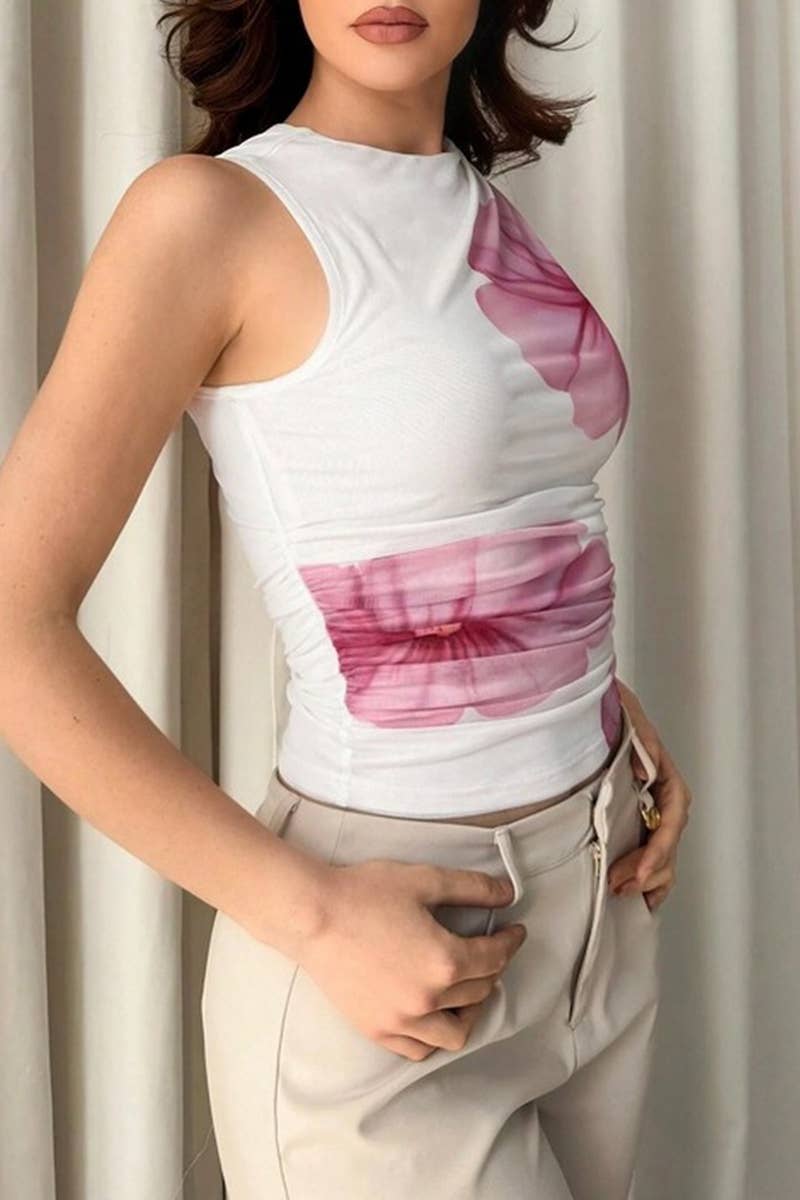 CWTBLSL0730_2025 NEW COOL STREET STYLE PRINTED MESH VEST