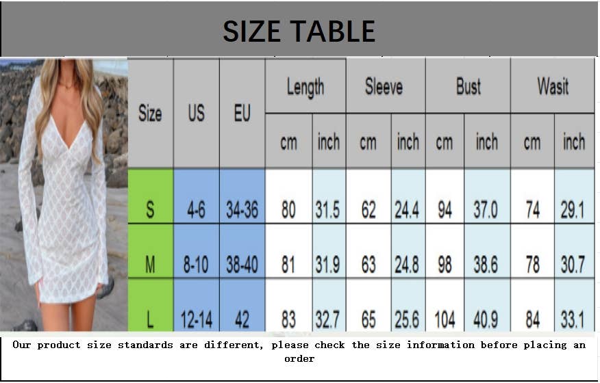 CWDSD8509_SEXY V NECK LACE UP BACKLESS LONG SLEEVE DRESS