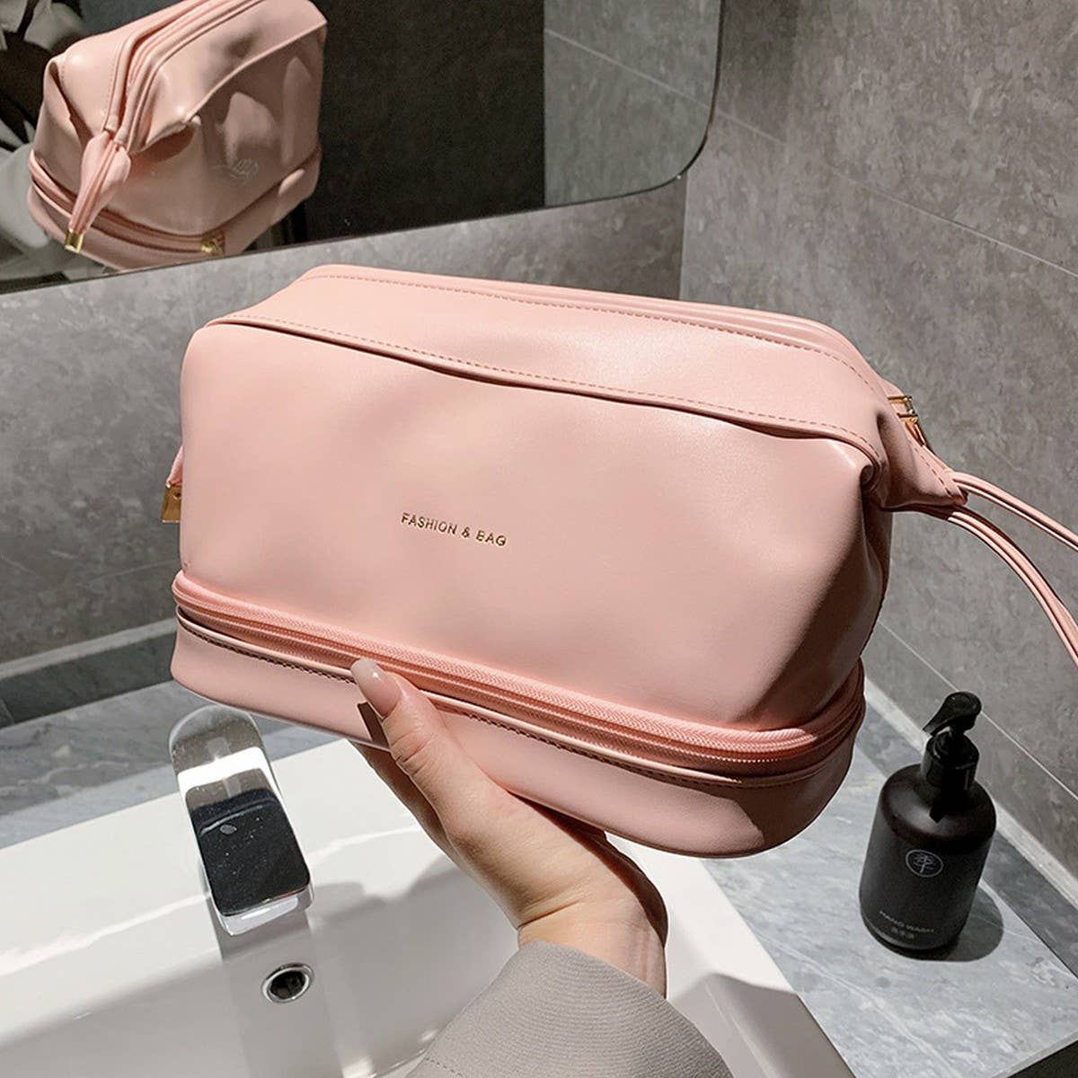 DOUBLE-LAYER LARGE-CAPACITY HIGH-END COSMETIC BAG_CWAB4479