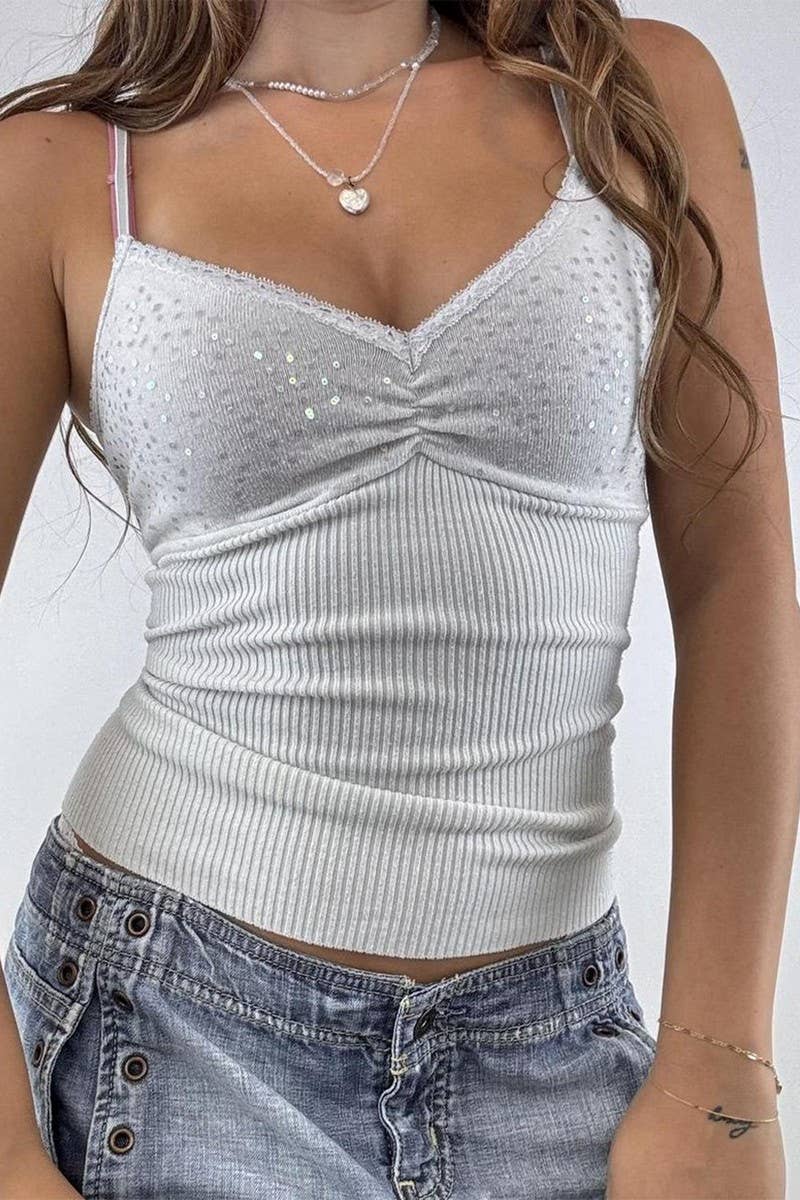 CWTTK00290_SEXY SEQUIN BODYCON CAMI TANK TOP