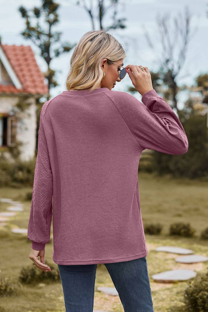 CWTTL1566_Round neck Long Sleeve Top