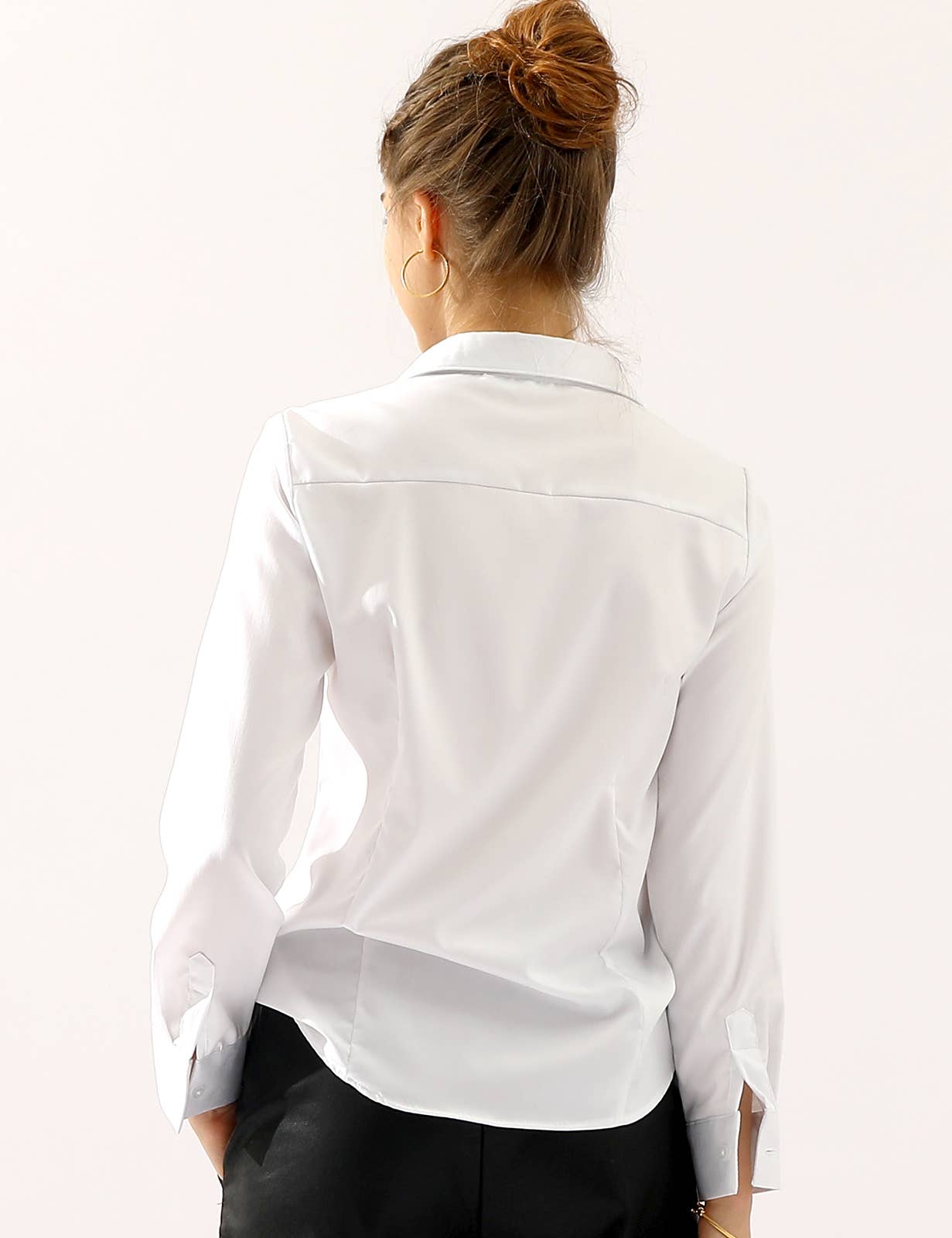 CWTSTL720_Basic Long Sleeve Button Down Collared Shirts