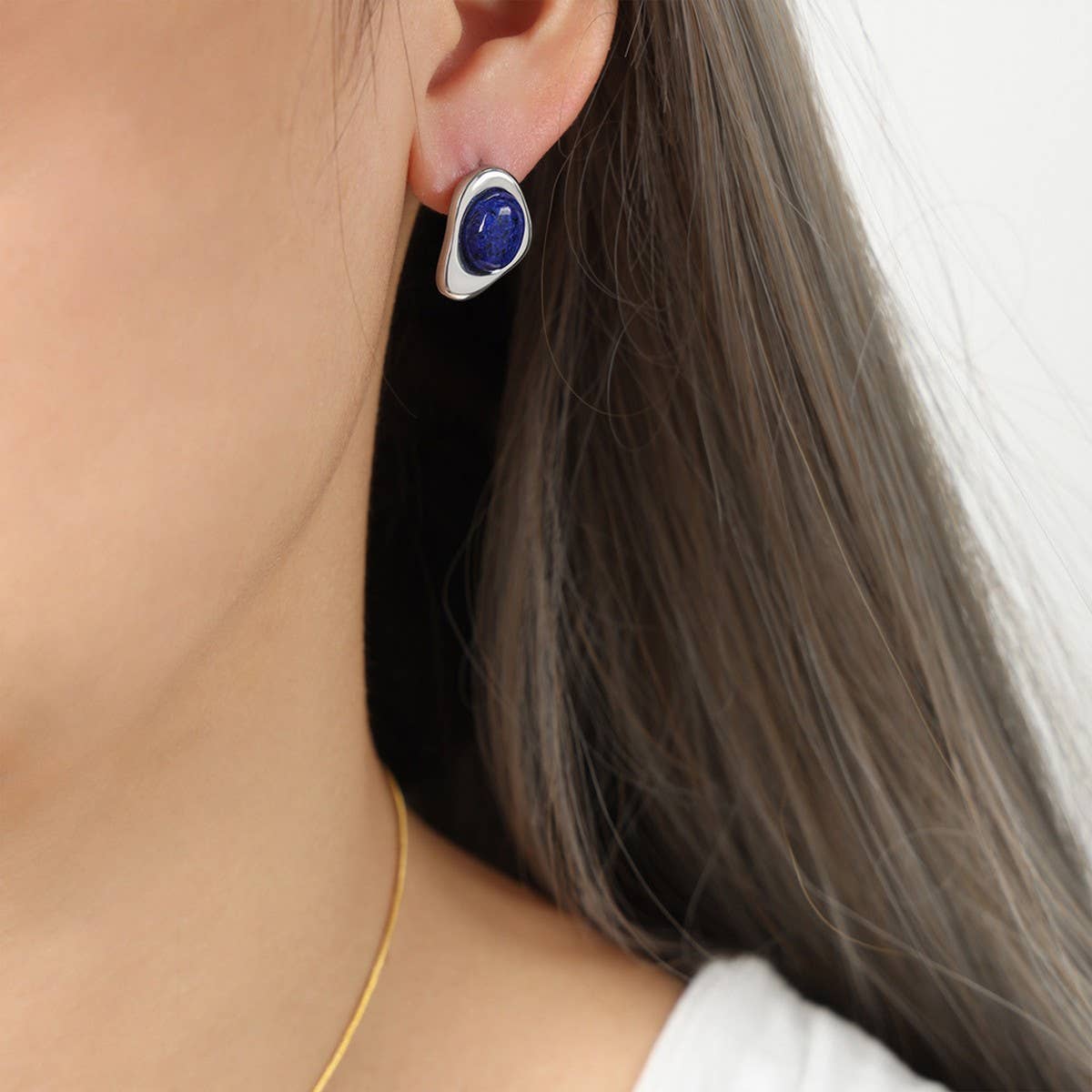 INLAID SAPPHIRE PENDANT NECKLACE JEWELRY