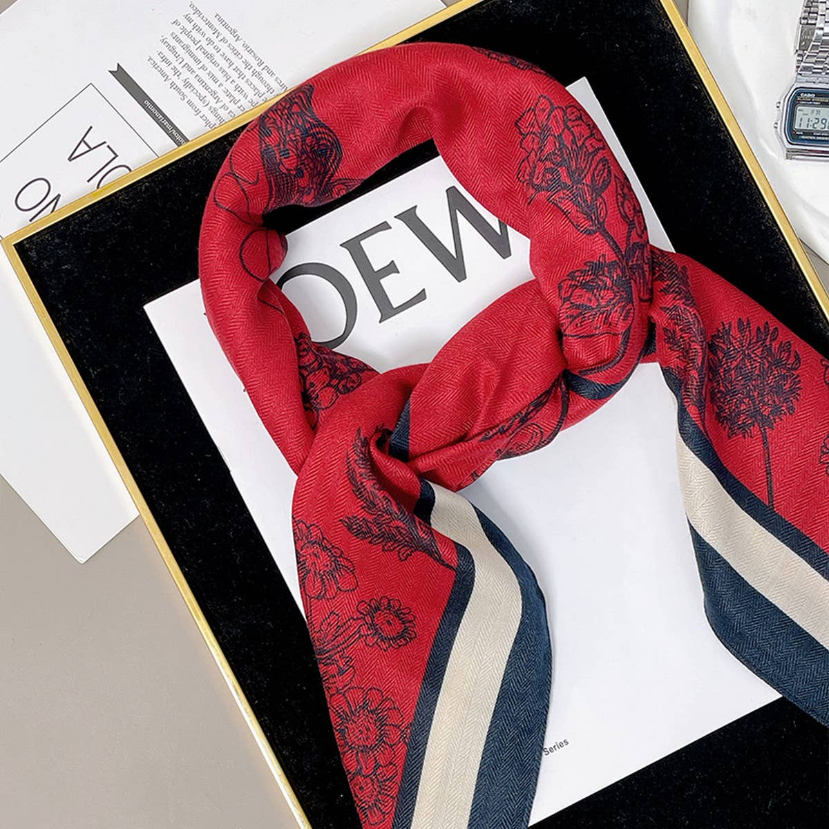 Floral Square Scarf ? Elegant Wrap