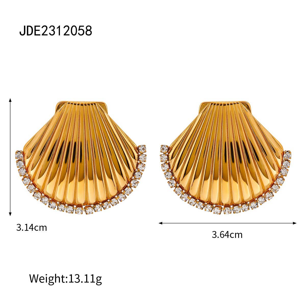 SIMPLE PERSONALITY HIGH-END 18K GOLD EARRINGS_CWMM2351