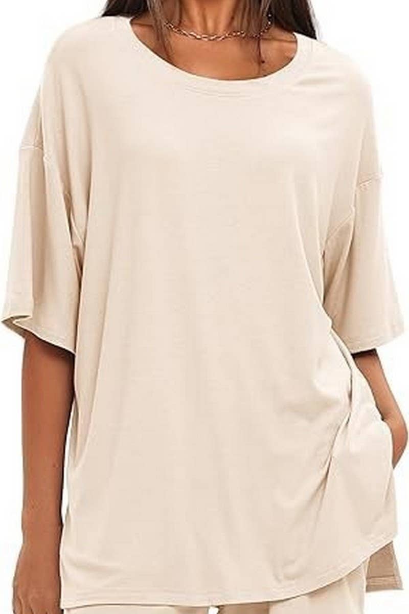 CWSJB00029_2025 SUMMER CASUAL SOLID COLOR SHORTS SET