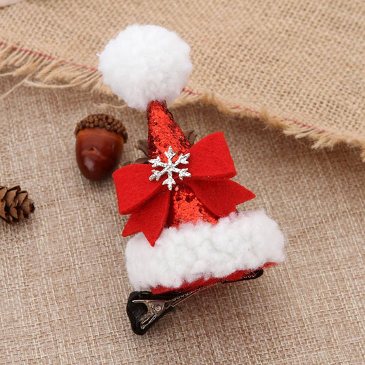 LAMBSWOOL CHRISTMAS HAT HAIRPIN HAIR BUCKLE_CWAHA3420