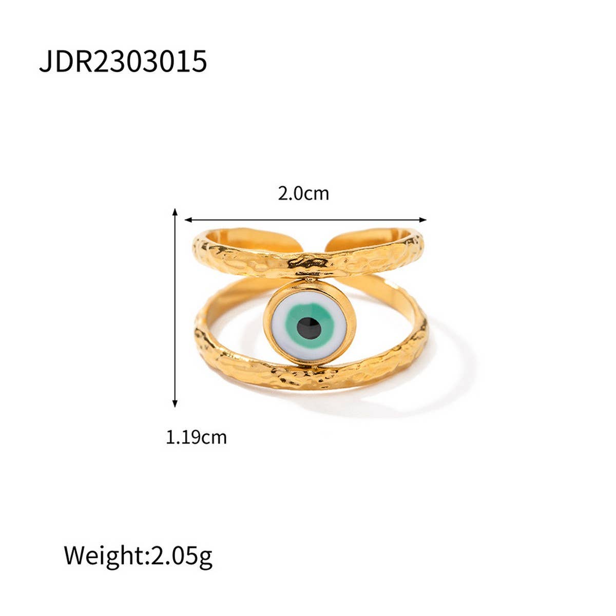DEVIL'S EYE BLUE EYES RING  RING NON-FADING