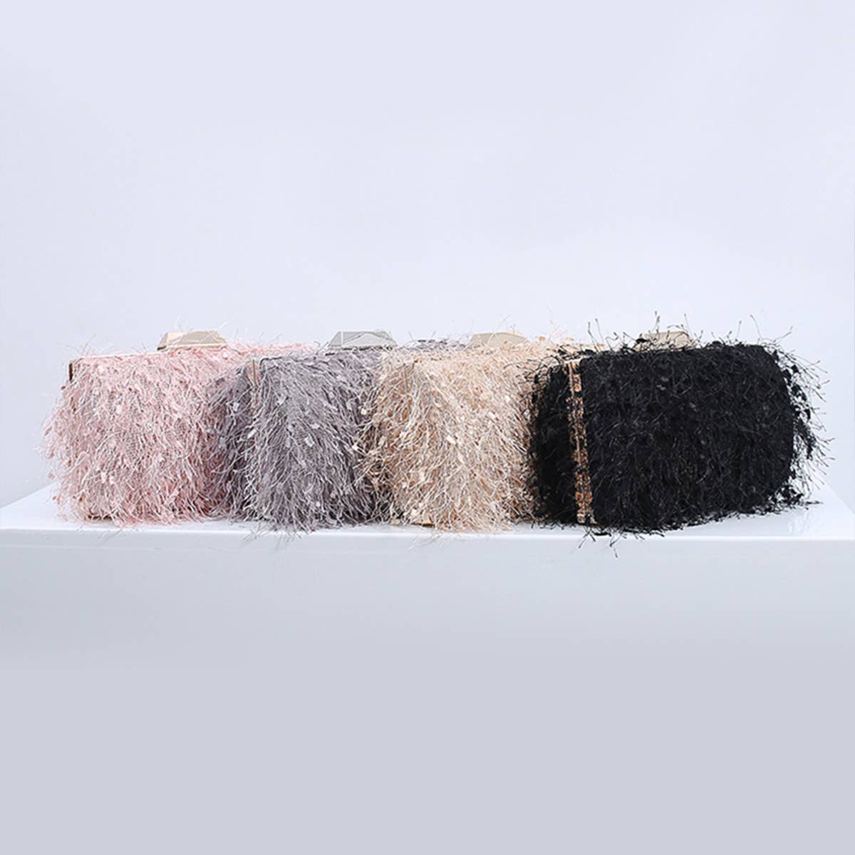 WOMEN FASHION CHAIN TASEEL SHOULDER BAG CLUTCH BAG_CWAB0599