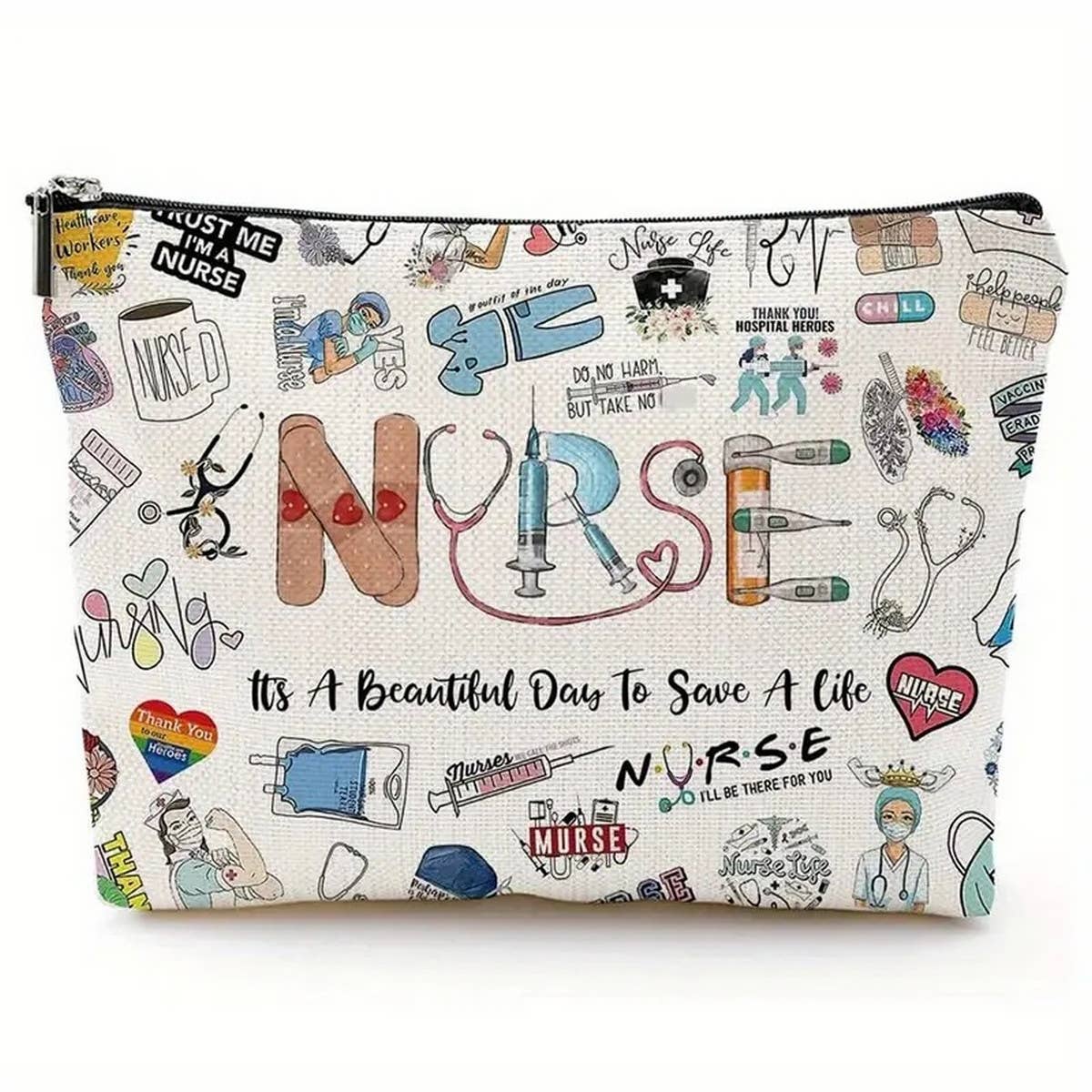 WATERPROOF LINEN COSMETIC BAG_CWAB1775