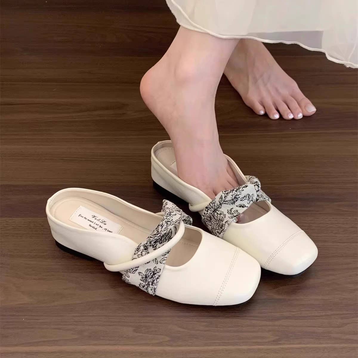 Wedge Heel Mary Jane Mules for Women