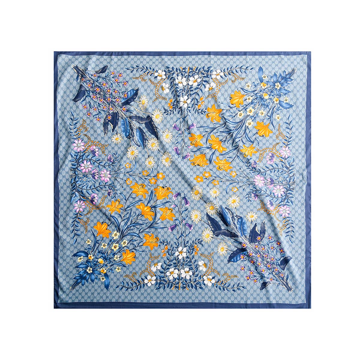 CWASC2402_SPRING AND SUMMER RETRO FLOWER DECORATIVE SCARF