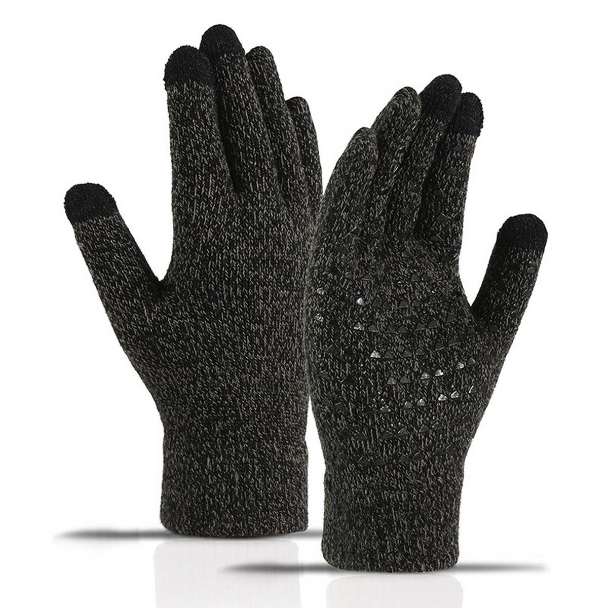 CWAG00542_WINTER KNIT WARM TOUCHSCREEN GLOVES FOR MEN WOMEN