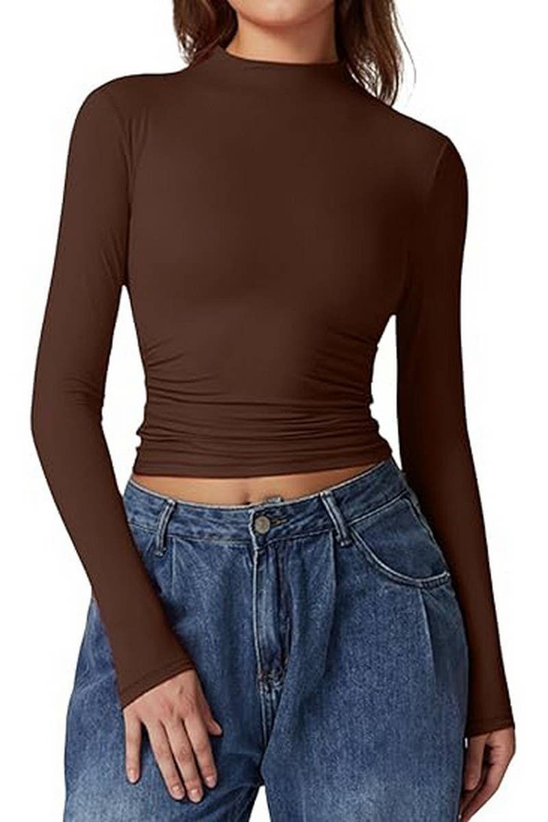 CWTBLL01149_SOLID CREWNECK MILK SILK BASE LAYER TOP