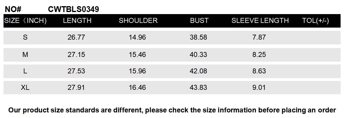 CWTBLS0349_V-Neck Short Sleeve Top