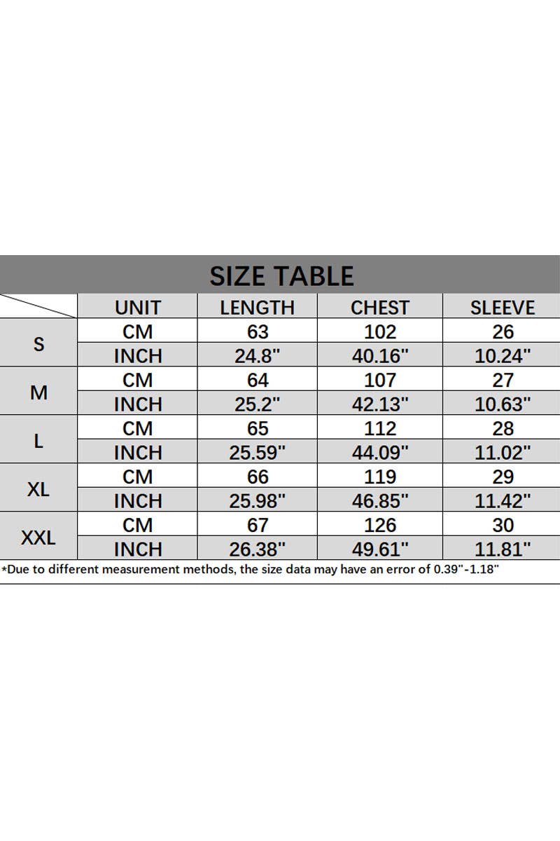 CWTTS1380_SUMMER FASHION PRINTED U-NECK SHORT SLEEVE TOP