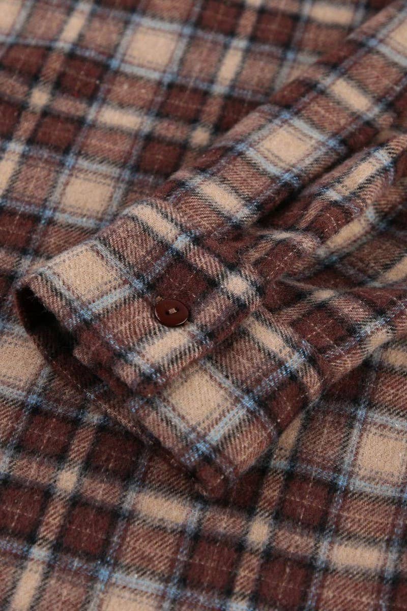 CWTBLL00719_RETRO LOOSE CASUAL PLAID LONG-SLEEVED SHIRT
