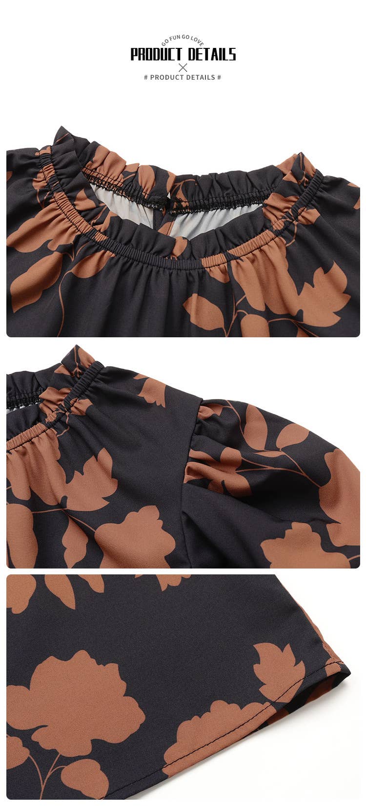 CWTBLS0684_PUFF SLEEVE PRINTED CREW NECK SHIRT TOP