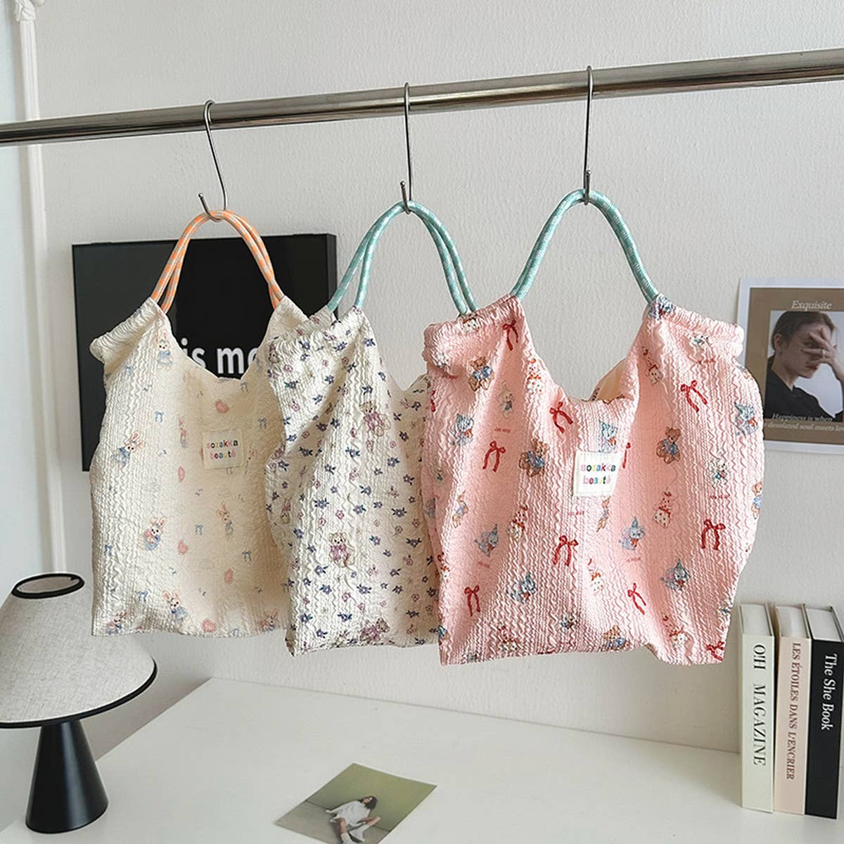 2024 NEW EMBOSSED CUTE SWEET CANVAS BAG_CWAB3080