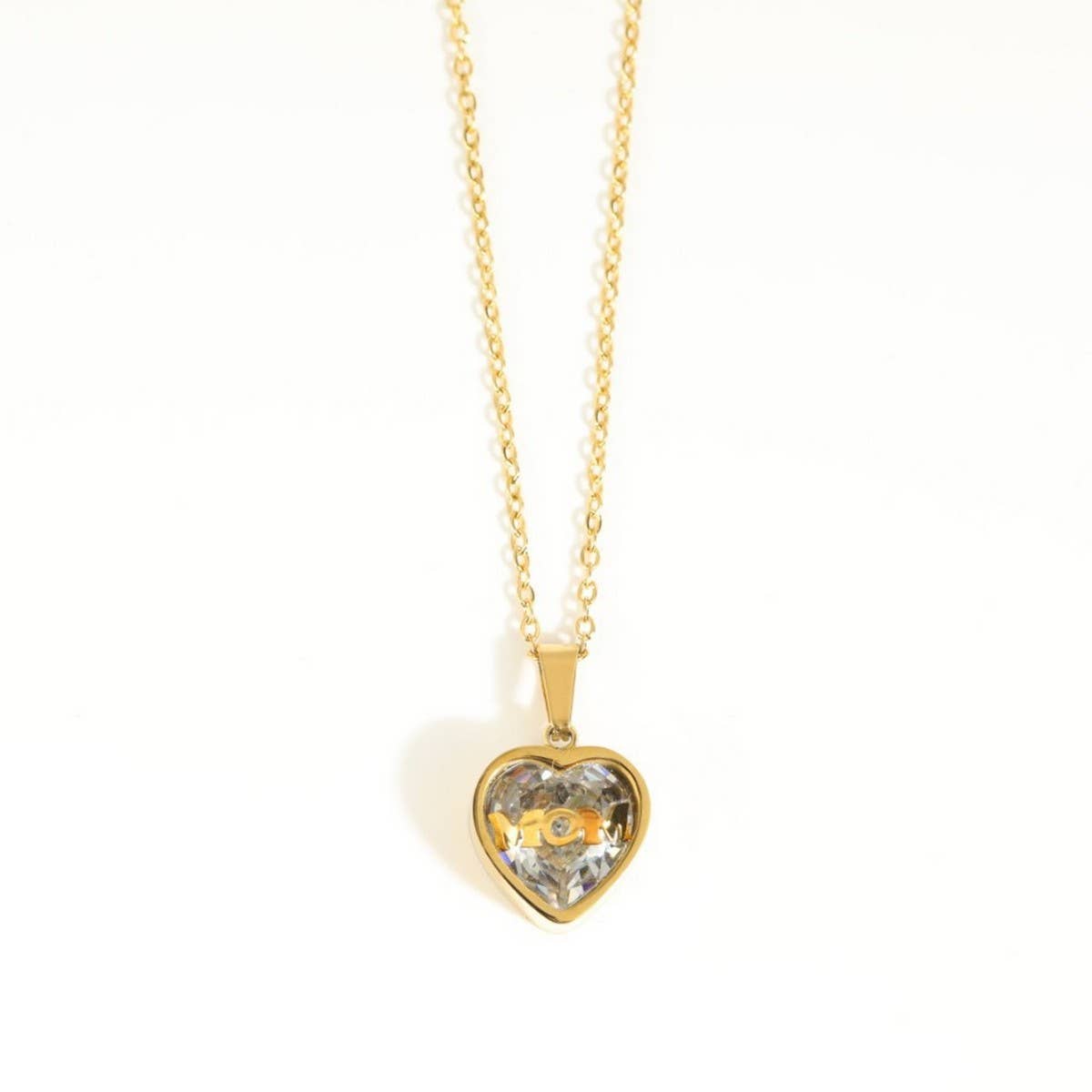 STAINLESS STEEL DECEMBER ZIRCON NECKLACE_CWMM3821