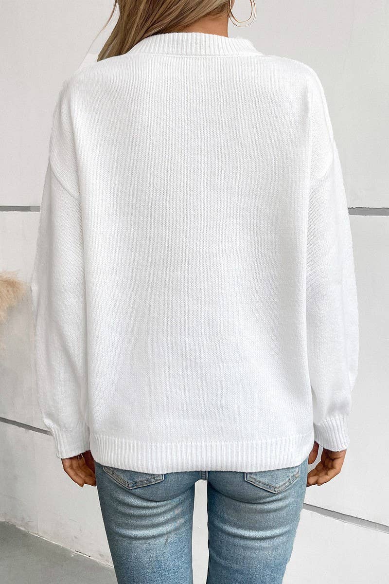 CWOSWL5753_AMERICAN FLAG LOOSE FIT CREWNECK SWEATER