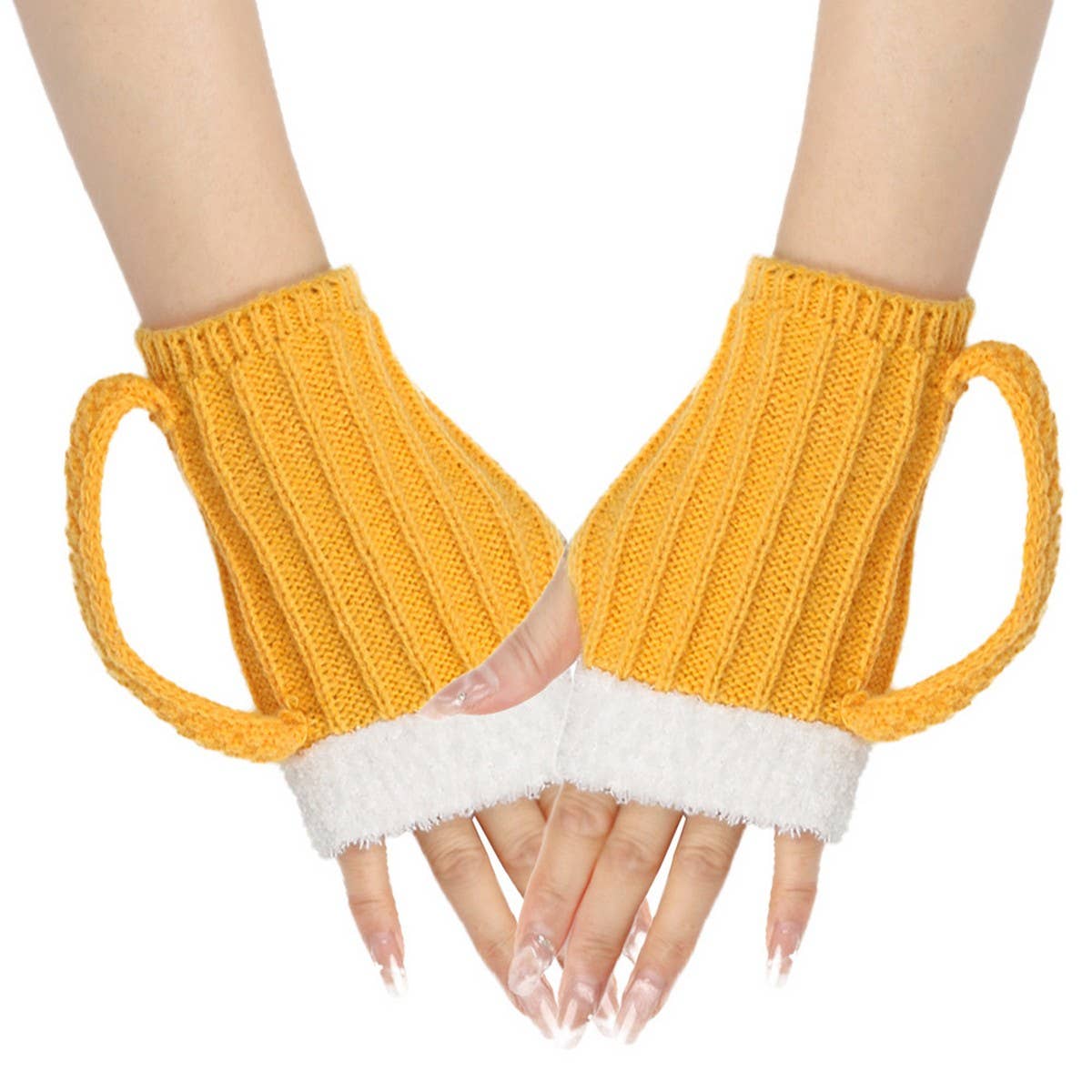 CWMM10076_BEER FESTIVAL KNIT FINGERLESS GLOVES UNISEX