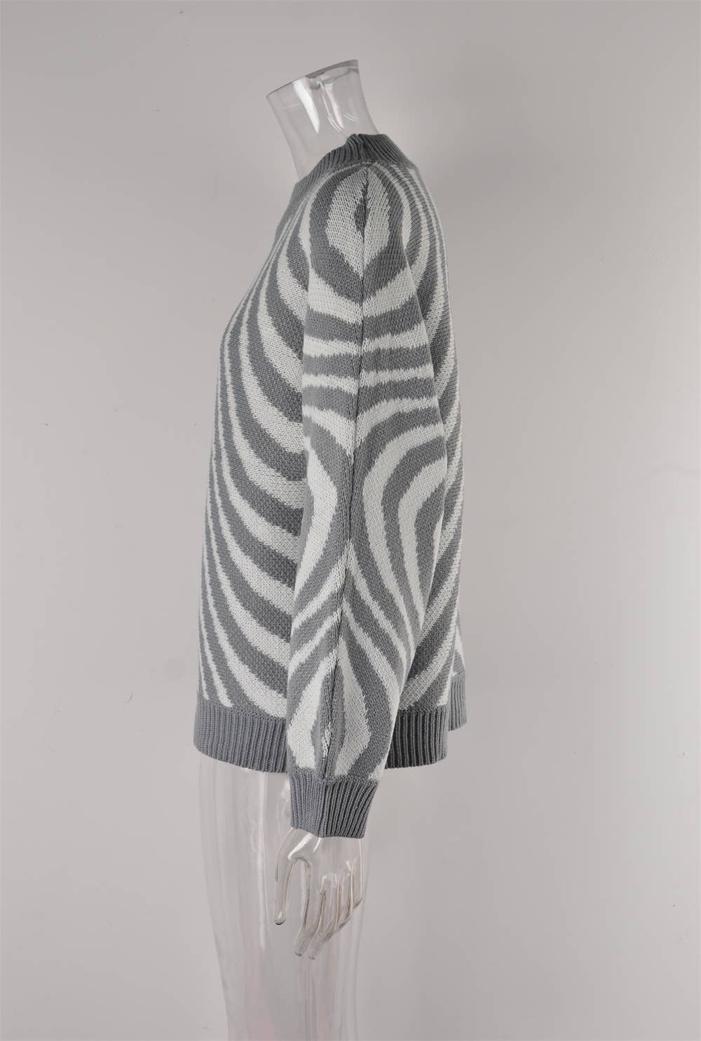 CWOSWL1038_Casual Crew Neck Pullover Long Sleeve Sweater