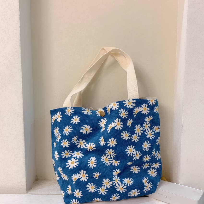 Retro artistic cloth bag corduroy handbag