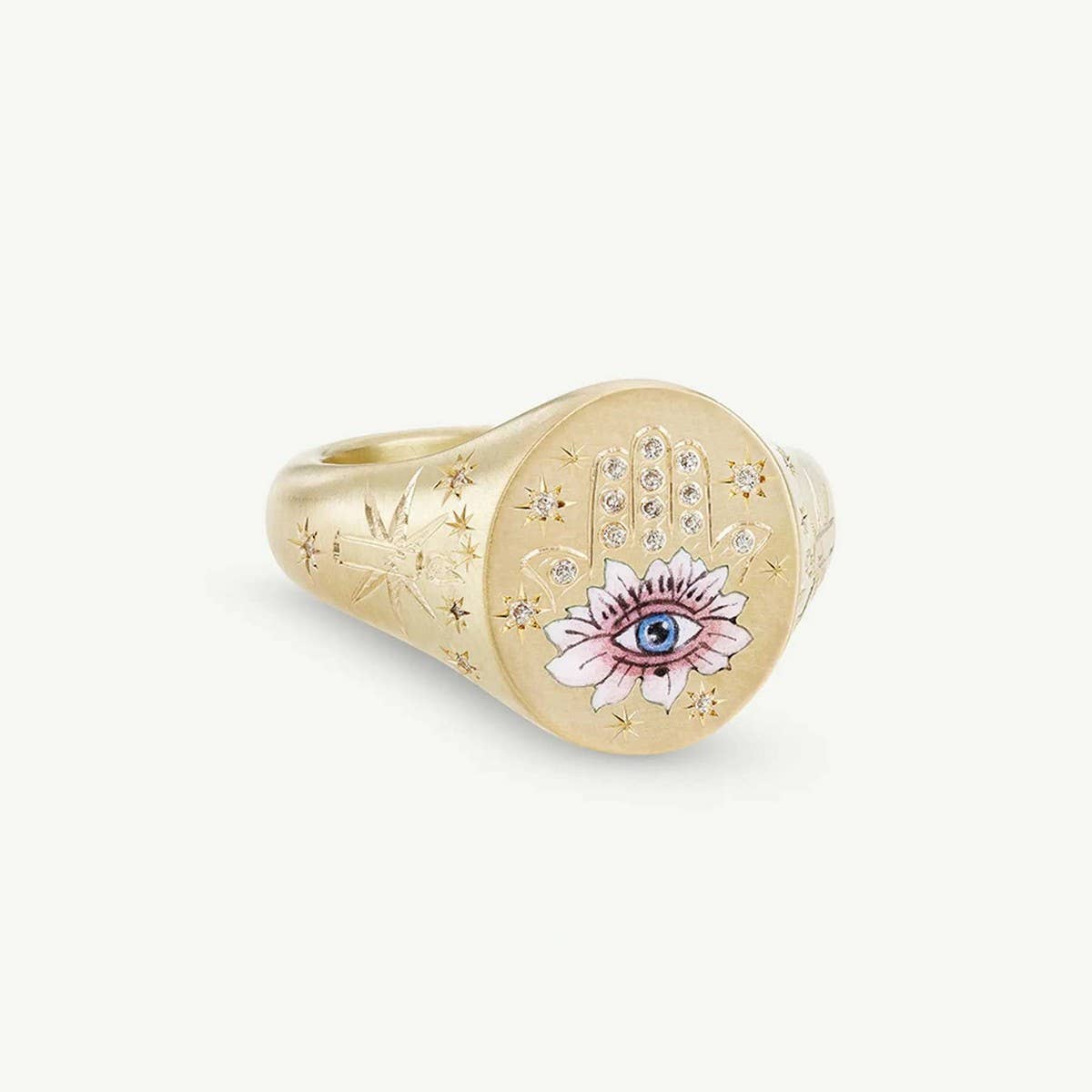 Stainless Steel Fashion Painted Rhinestone Ring_CWMM5706