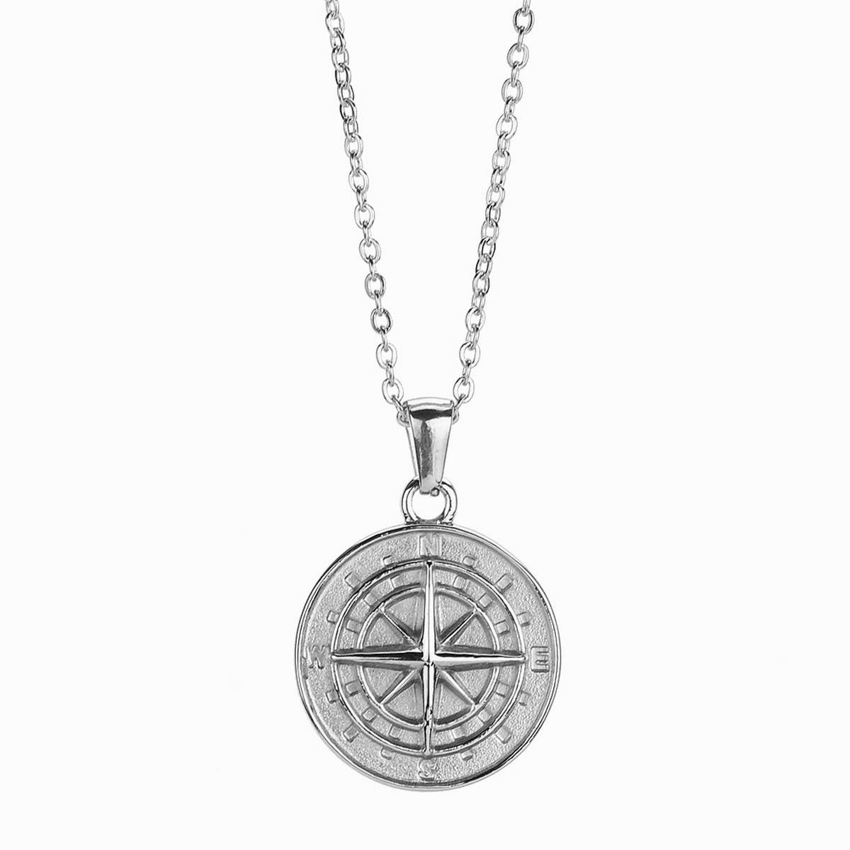 Creative compass hip hop pendant necklace