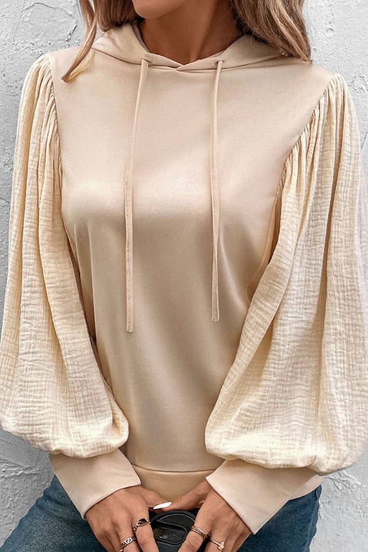 CWOHOL0936_LONG-SLEEVED HOODIE WITH HOODED PUFFED SLEEVES