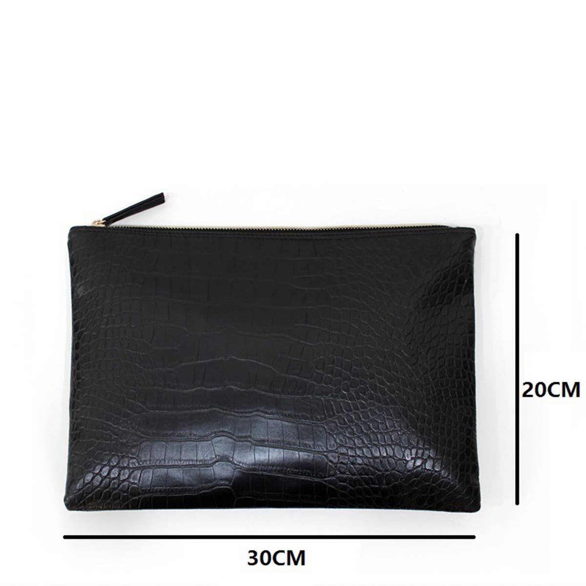 CROCODILE PATTERN GLOSSY HANDBAG_CWAB1379