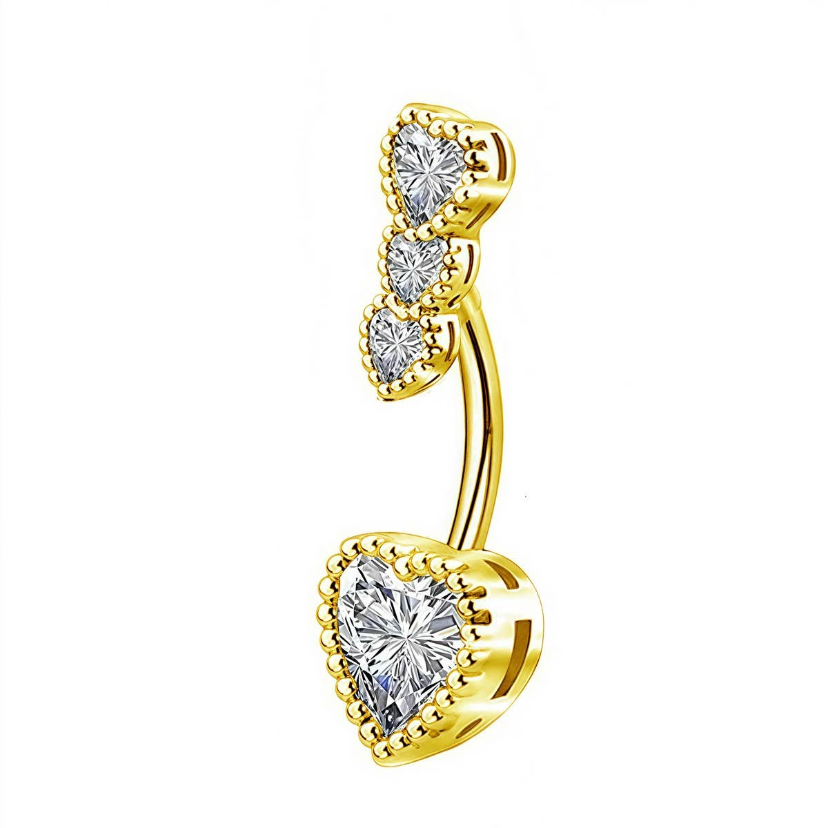 Punk Heart Navel Ring Fashion Body Piercing_CWMM9371