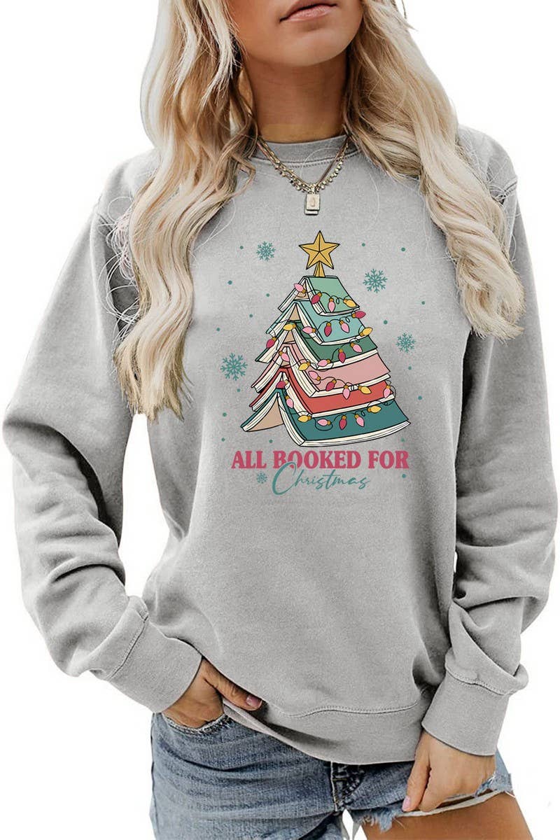 CWTBLL01325_LETTER PRINT CREW NECK CHRISTMAS SWEATSHIRT