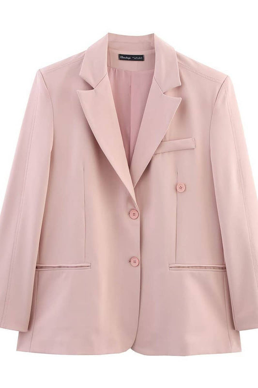 CWSBSL0167_SPRING LOOSE SUIT JACKET + STRAIGHT PANTS SUIT