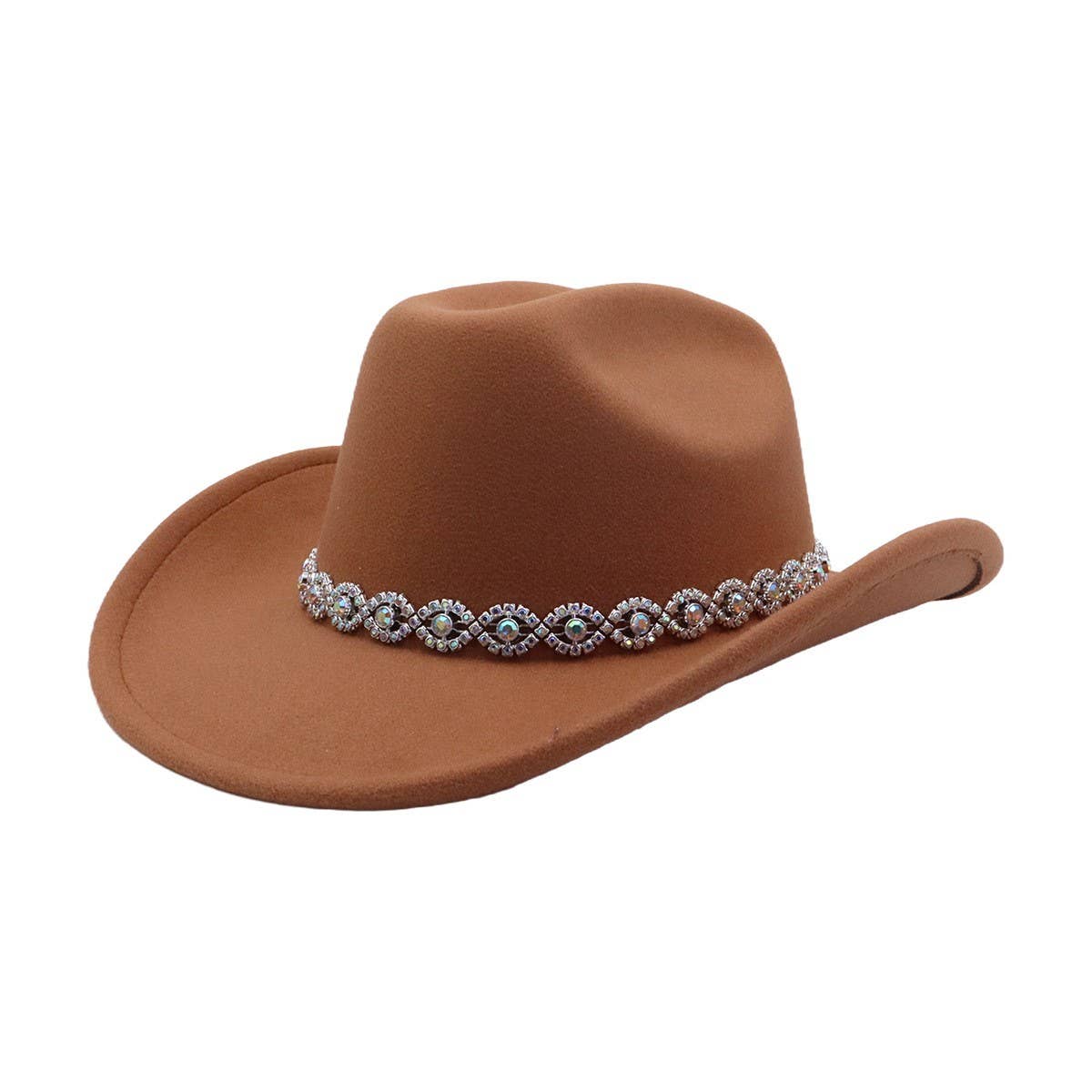 New Wool Fedora Hat Western Ethnic Jazz Style_CWAH04469