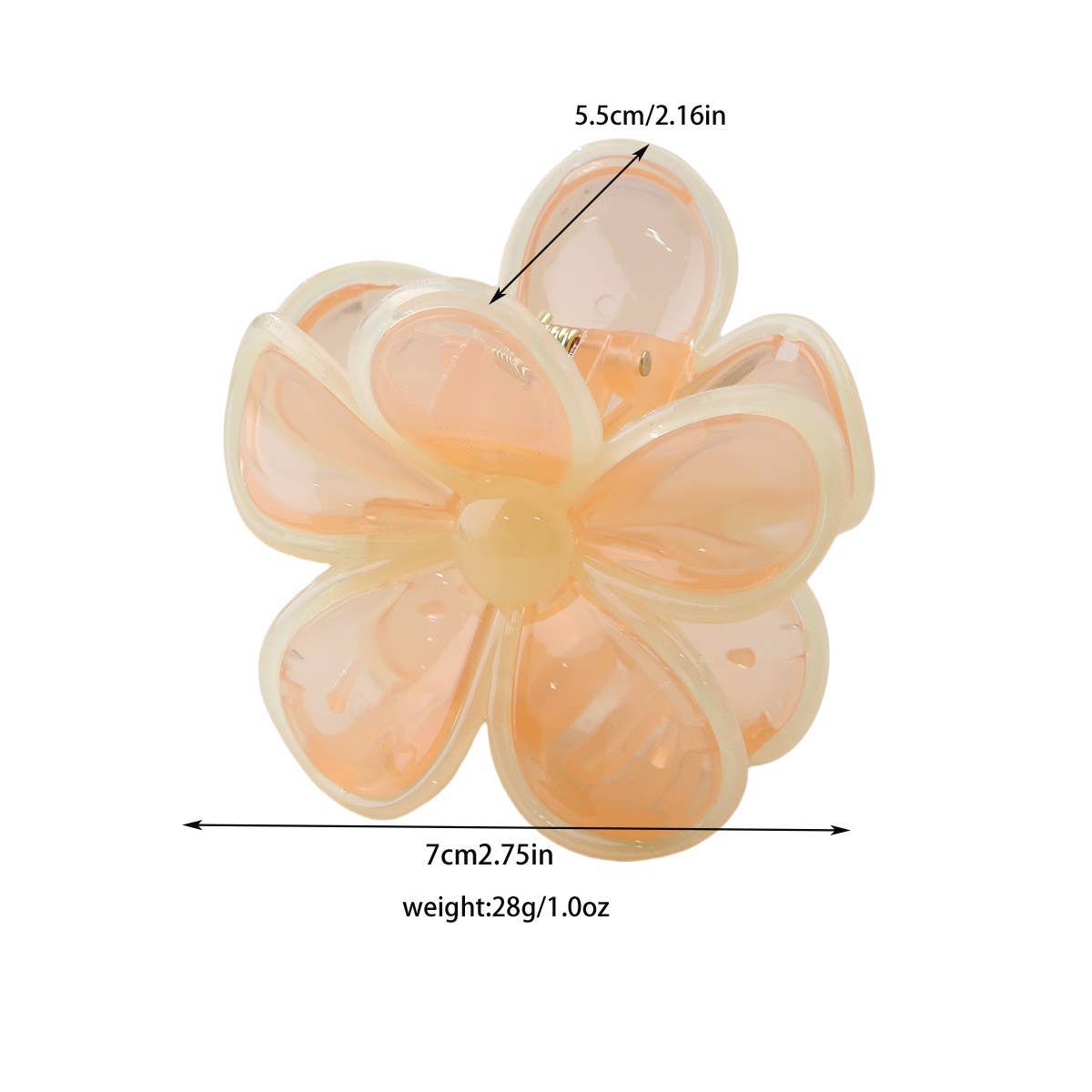 CWAHA07421_PLUMERIA FLOWER HAIR CLAW CLIP CANDY COLORS