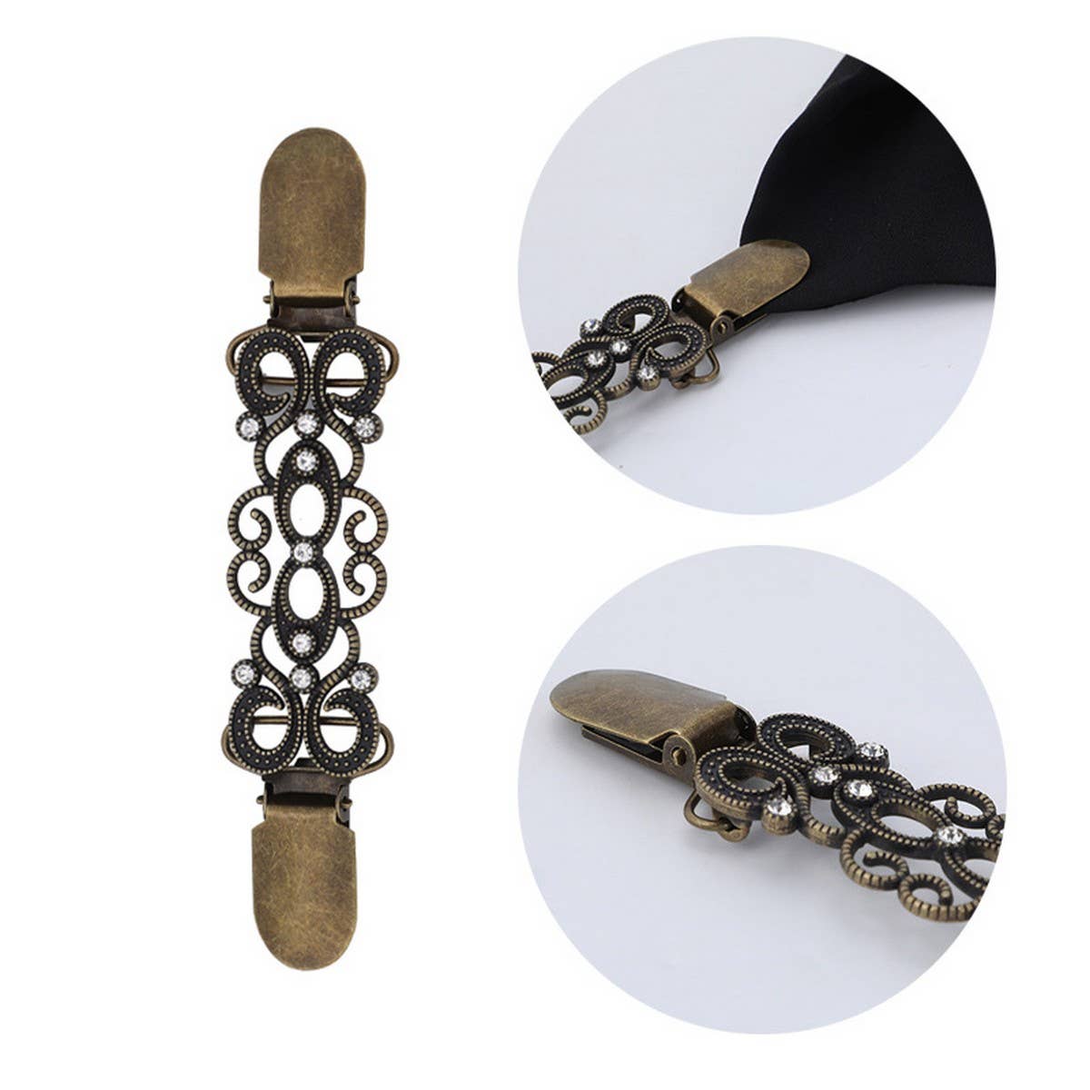 HOT SALE RETRO SHAWL CLIP FOR LADIES WITH DIAMONDS